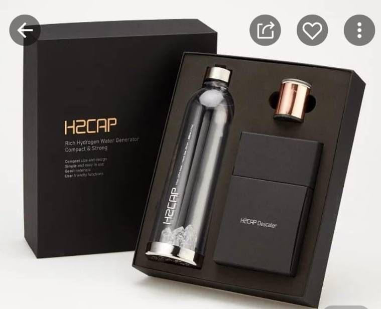 H2CAP Ion Hydrogen Generator Water Bottle (Upgraded)