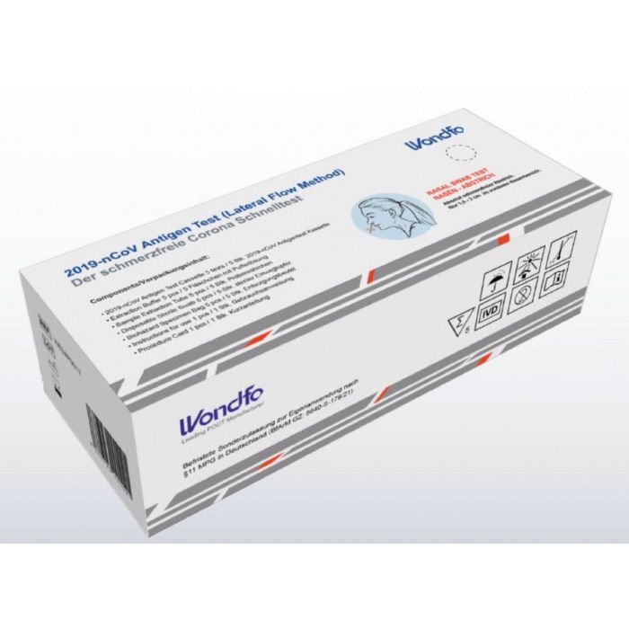 Wondfo SARS CoV-2 COVID Rapid Antigen Test Kit - Fast, Reliable Kit (pack of 5)